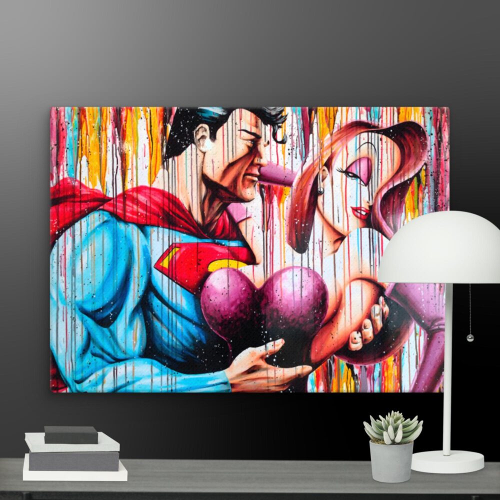 Jessica Rabbit and Superman canvas - Image 11