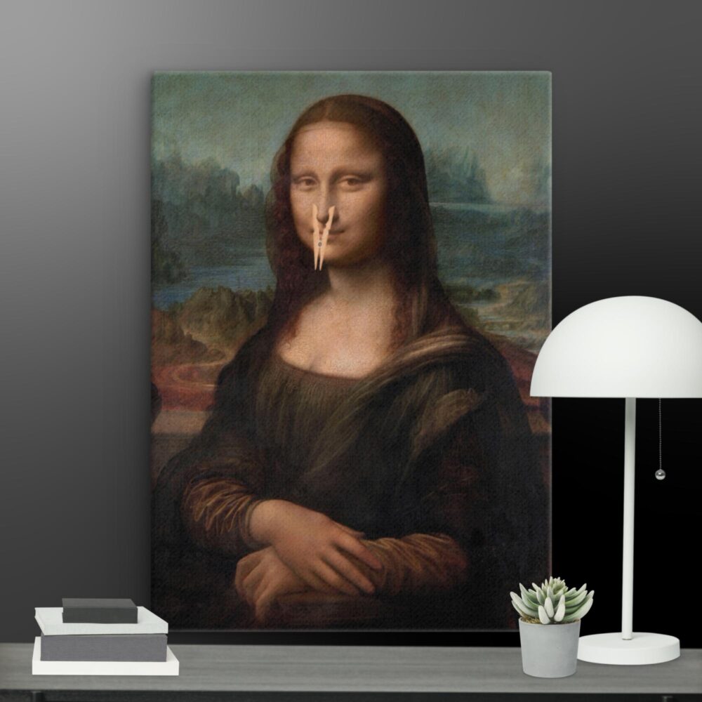 Funny Moana Lisa Bathroom canvas - Image 9