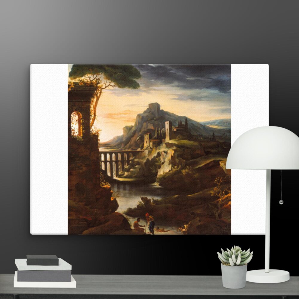Evening landscape  canvas - Image 11