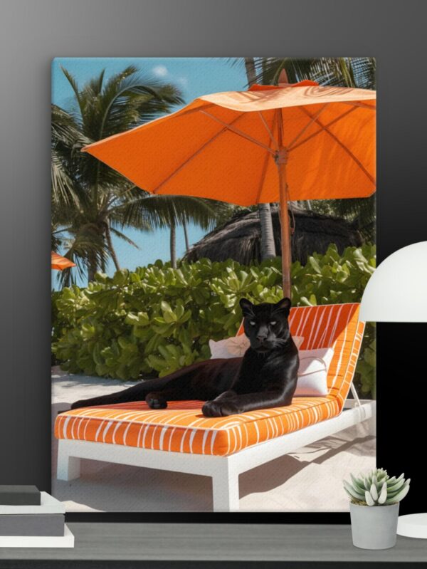 Chilled out panther canvas - 20×28