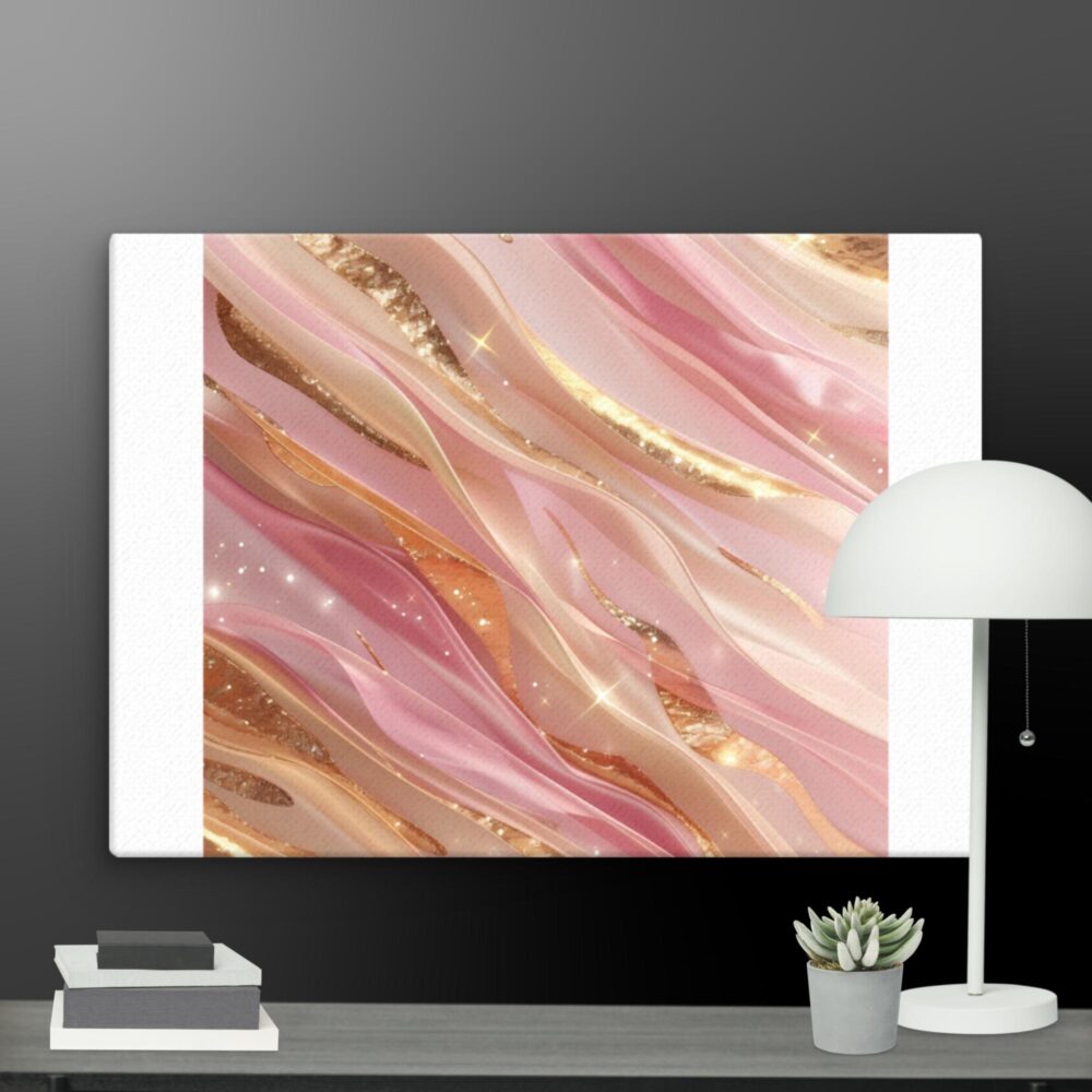 Gold and Pink Sparkle canvas - Image 11