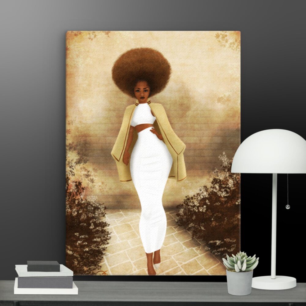 Bright afro scene canvas - Image 8