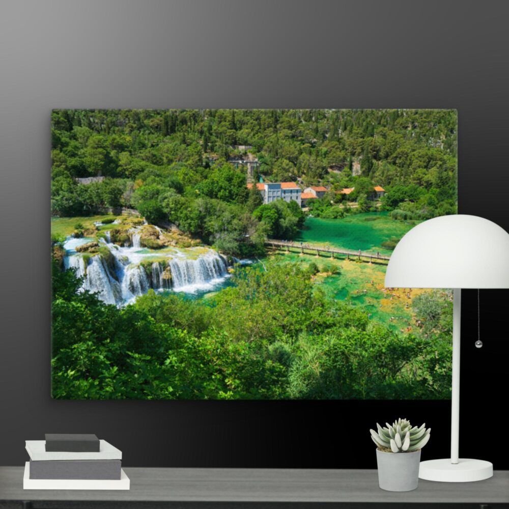 Waterfall scene canvas - Image 11