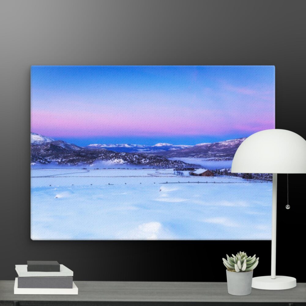 Pink blue scene canvas - Image 11