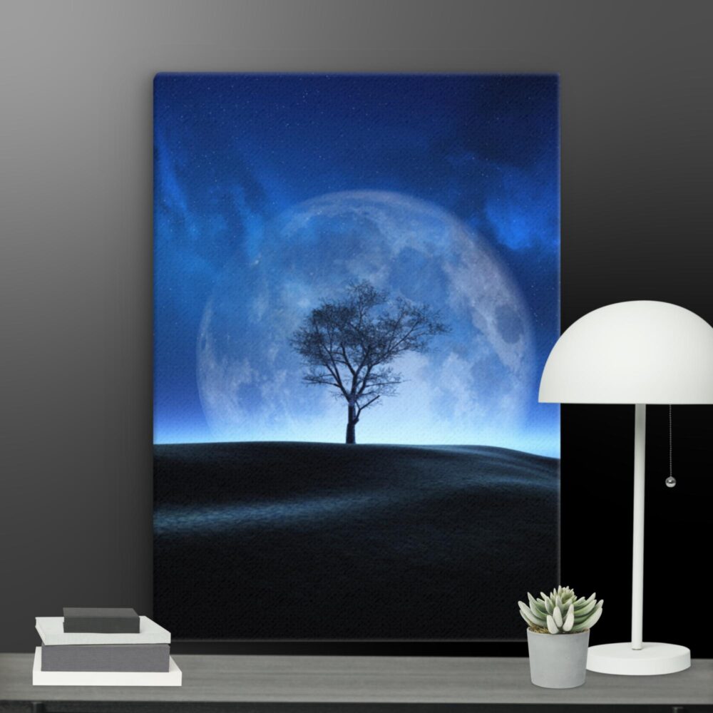 Blue moon scene canvas - Image 9