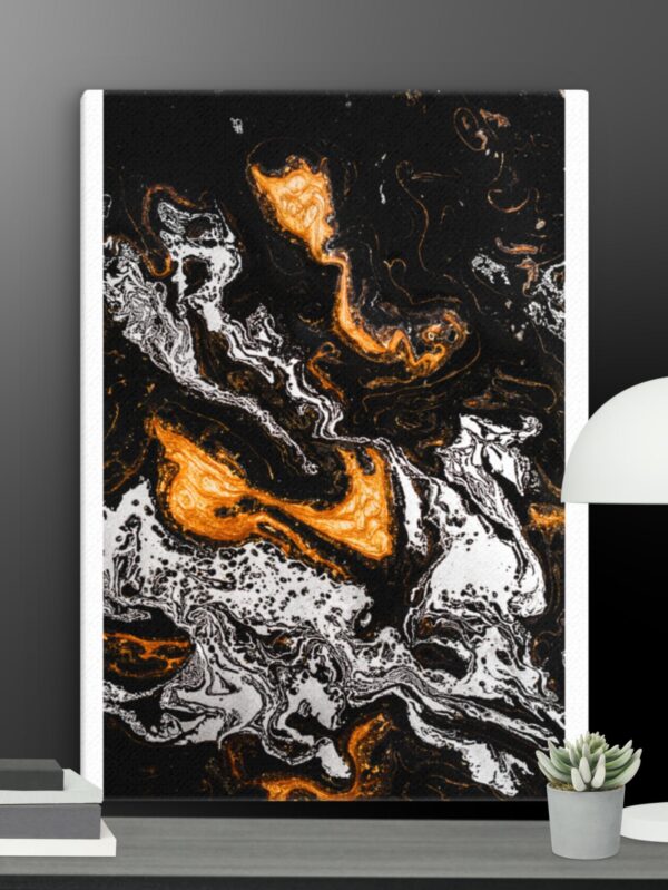 Orange black scene canvas - 20×28