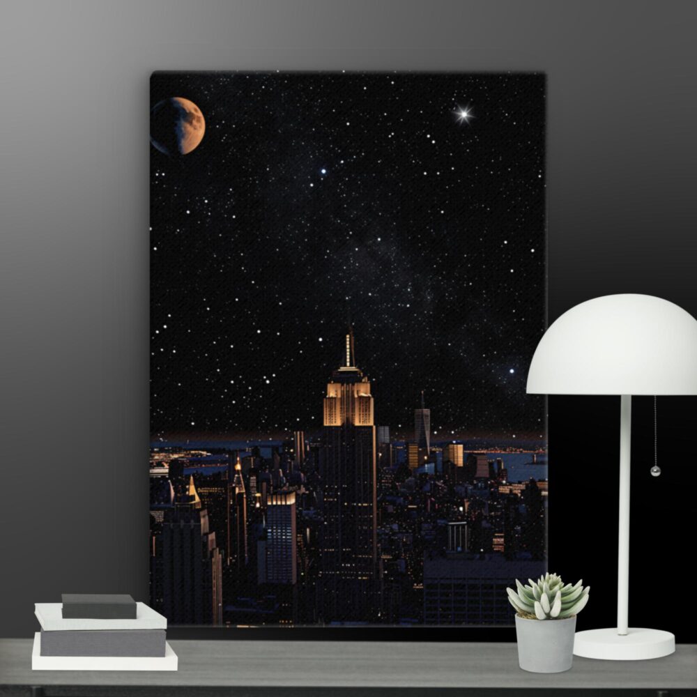 new York at night canvas - Image 11