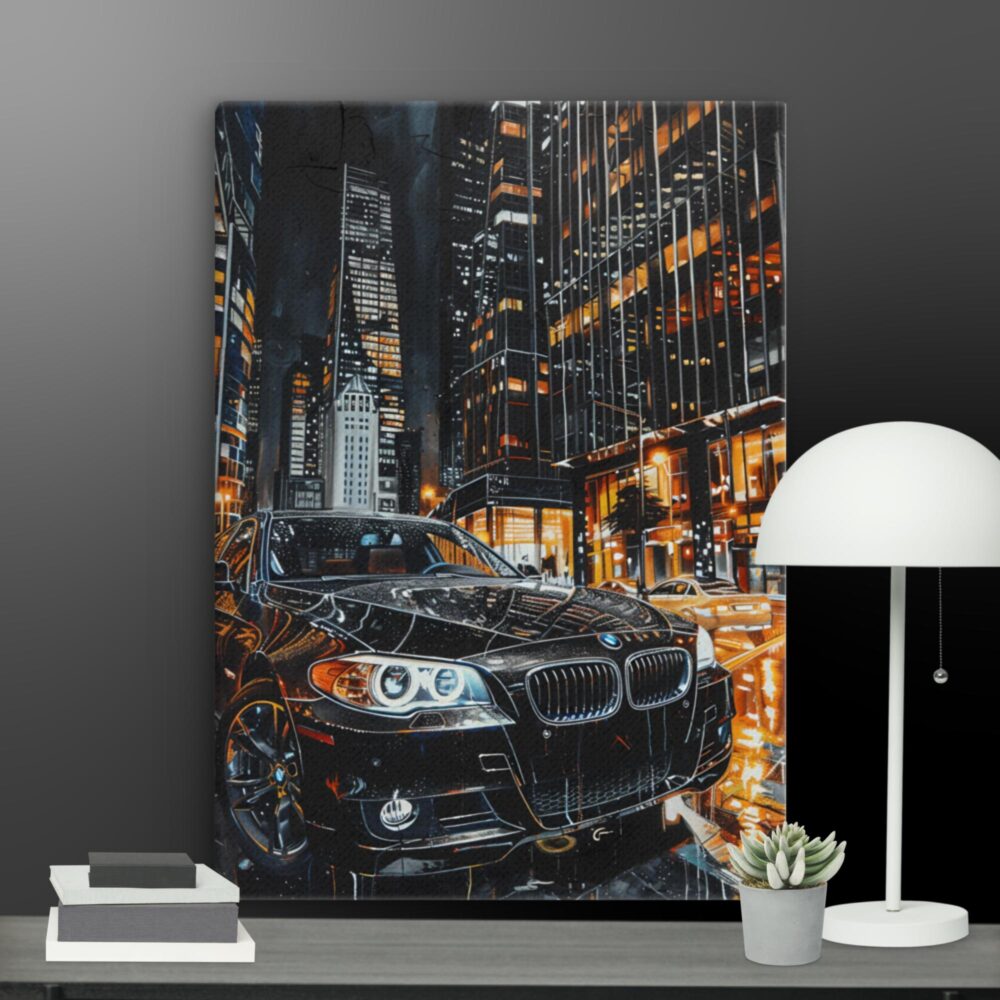 Black BMW Scene canvas - Image 9