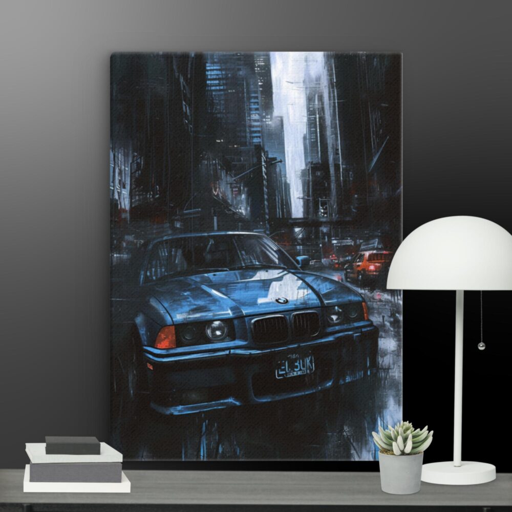 Blue BMW Scene canvas - Image 8