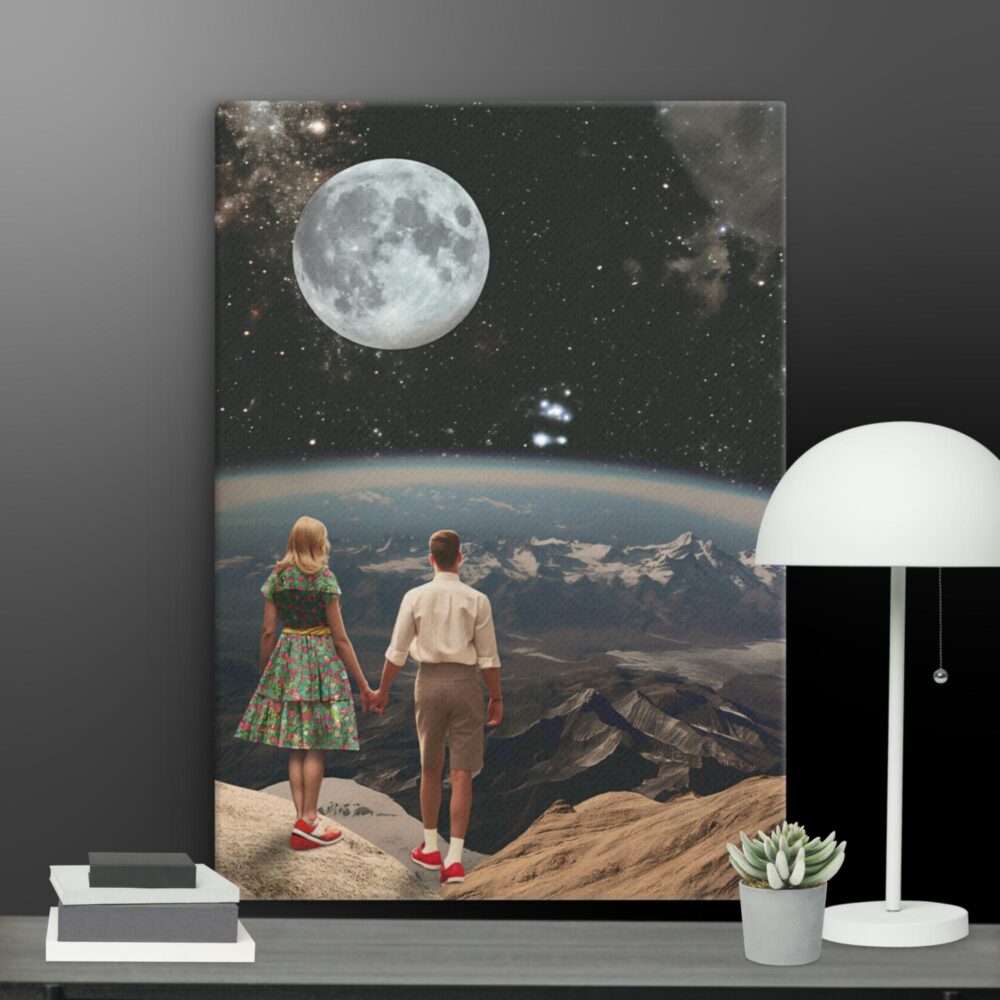 Couple walking in space canvas - Image 11
