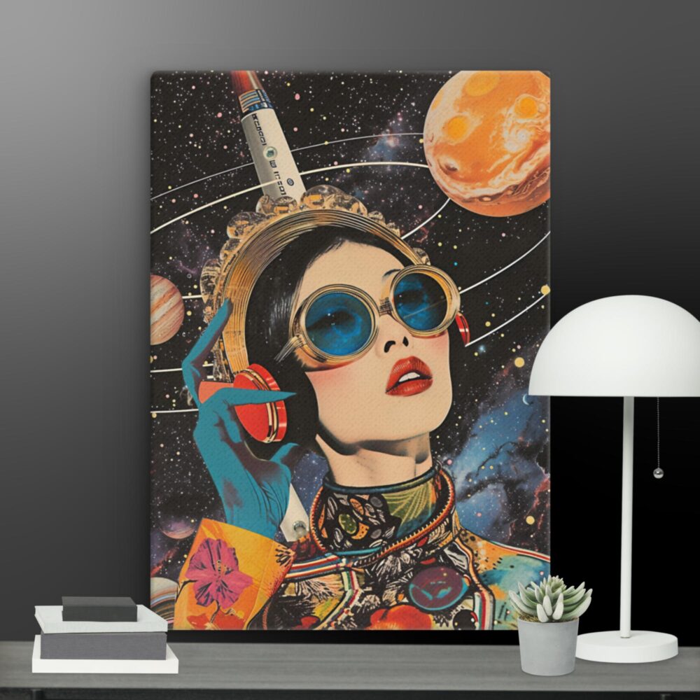 Woman in space canvas - Image 9