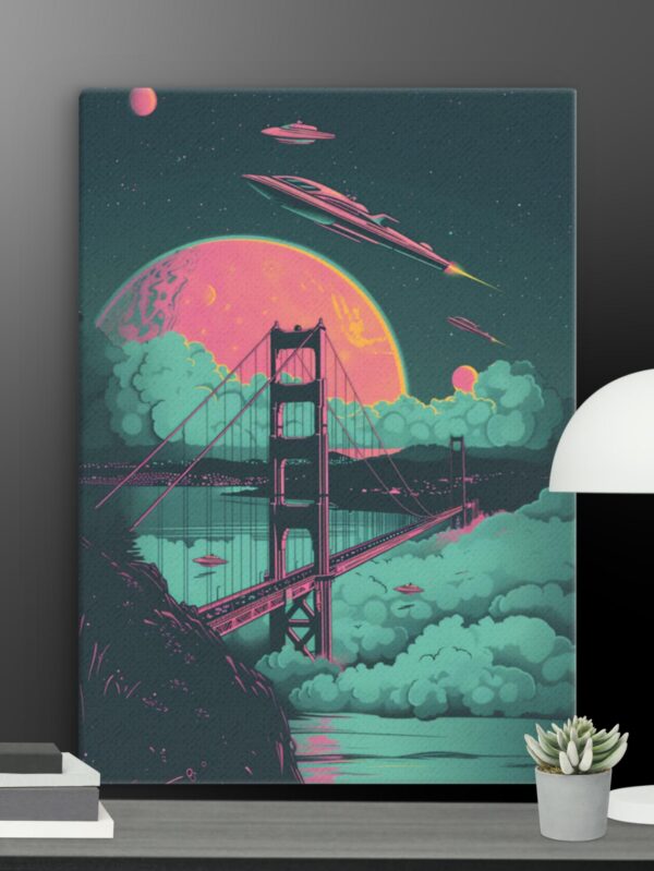 Bridge scene canvas - 20×28