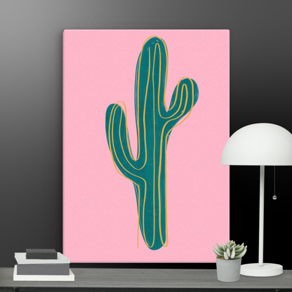 Contemporary cactus canvas - Image 11