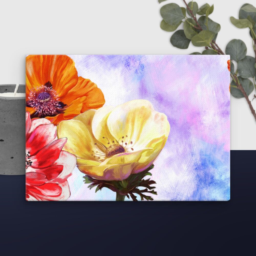 Bright flowers canvas - Image 11
