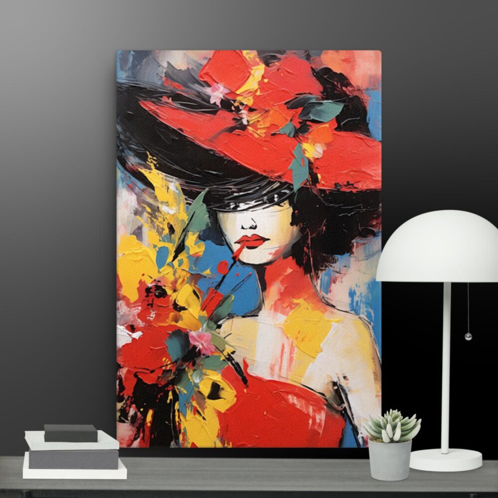 The Woman in Red Canvas - Image 10