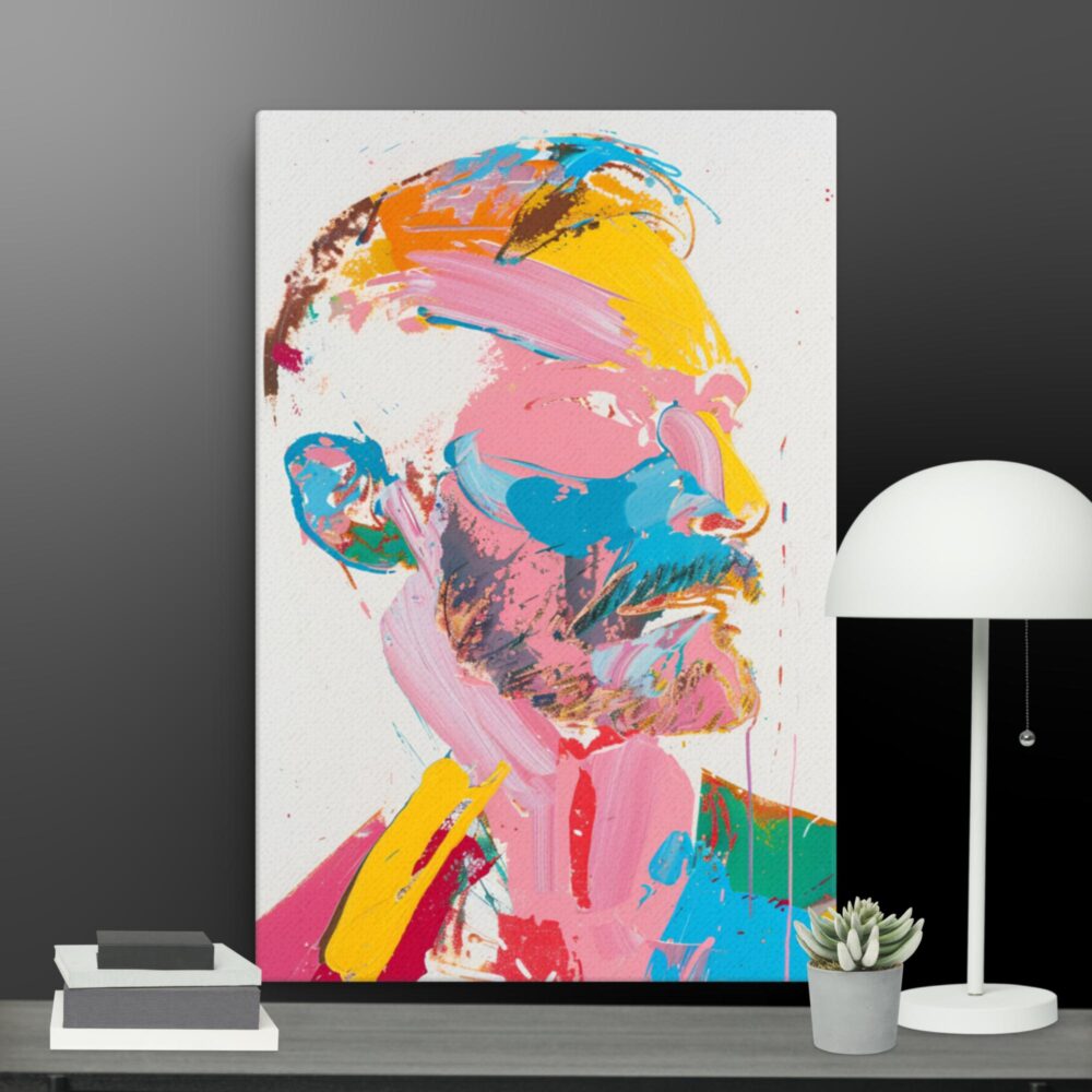 The Colourful man canvas - Image 11