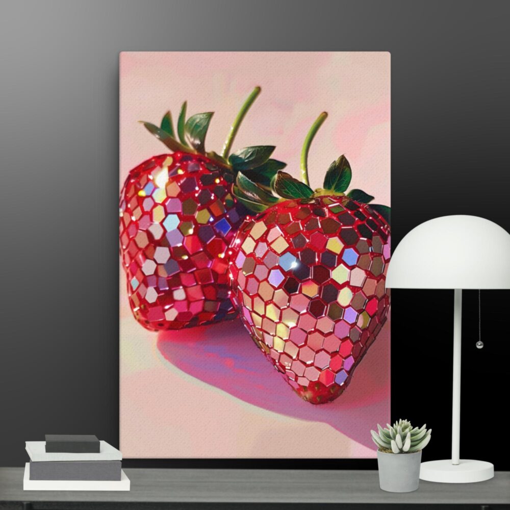 Retro Strawberries canvas - Image 11