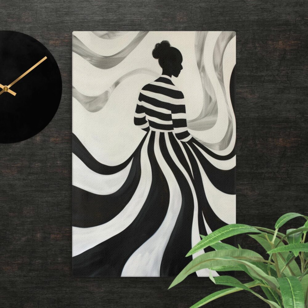 The Black and White Lady canvas - Image 11