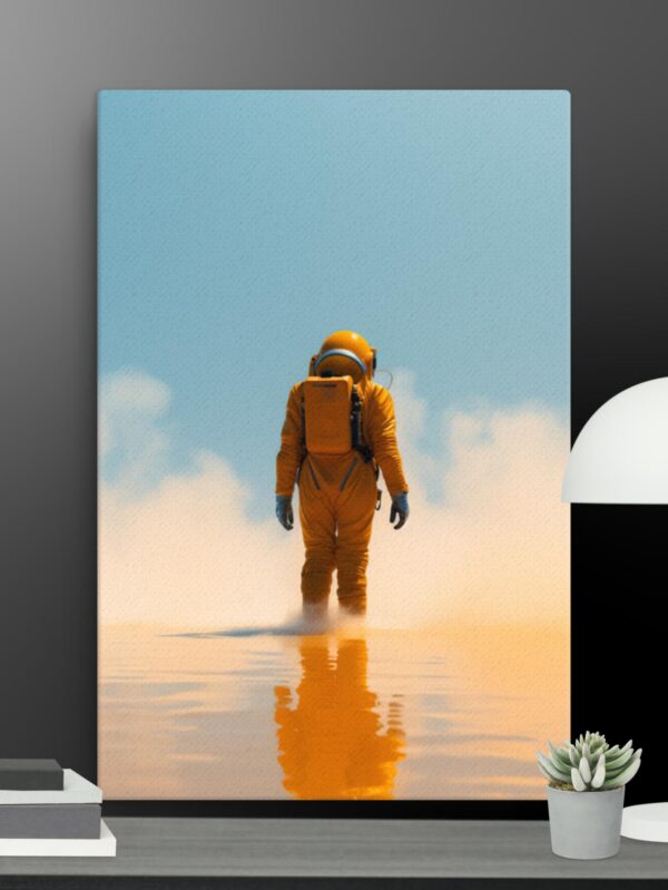 Astronaut walking the water canva - 20×30