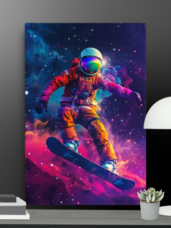Astronaut on skateboard canvas - 20×30