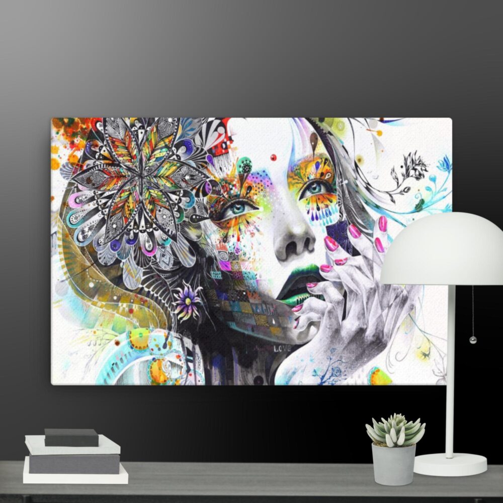 The Colourful lady canvas - Image 13