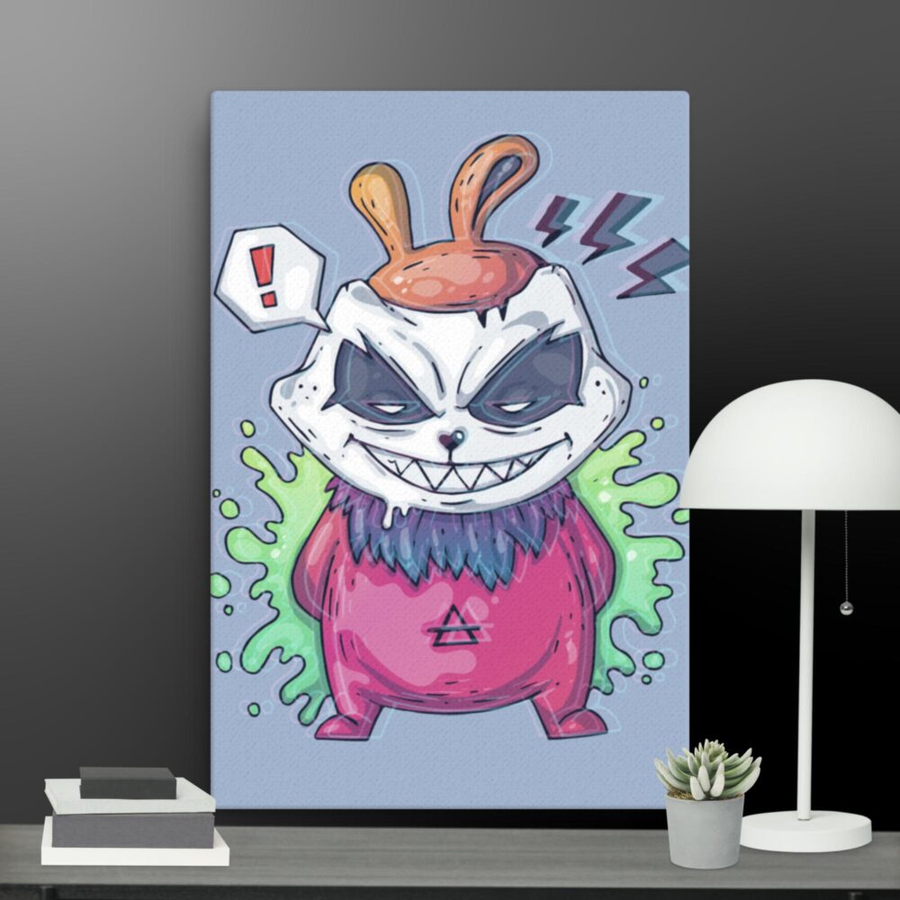 Funny smiling panda canvas - Image 11