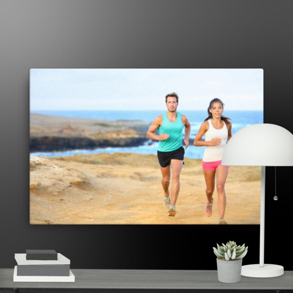 Running on the beach canvas - Image 13