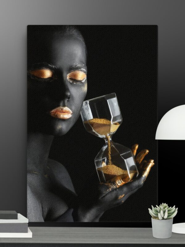 Black and Gold with timer canvas - 20×30