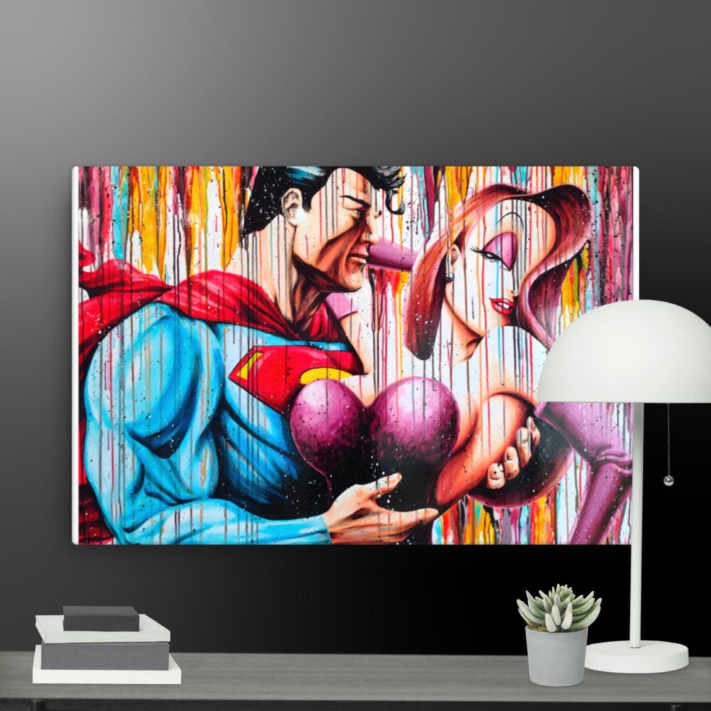 Jessica Rabbit and Superman canvas - Image 13