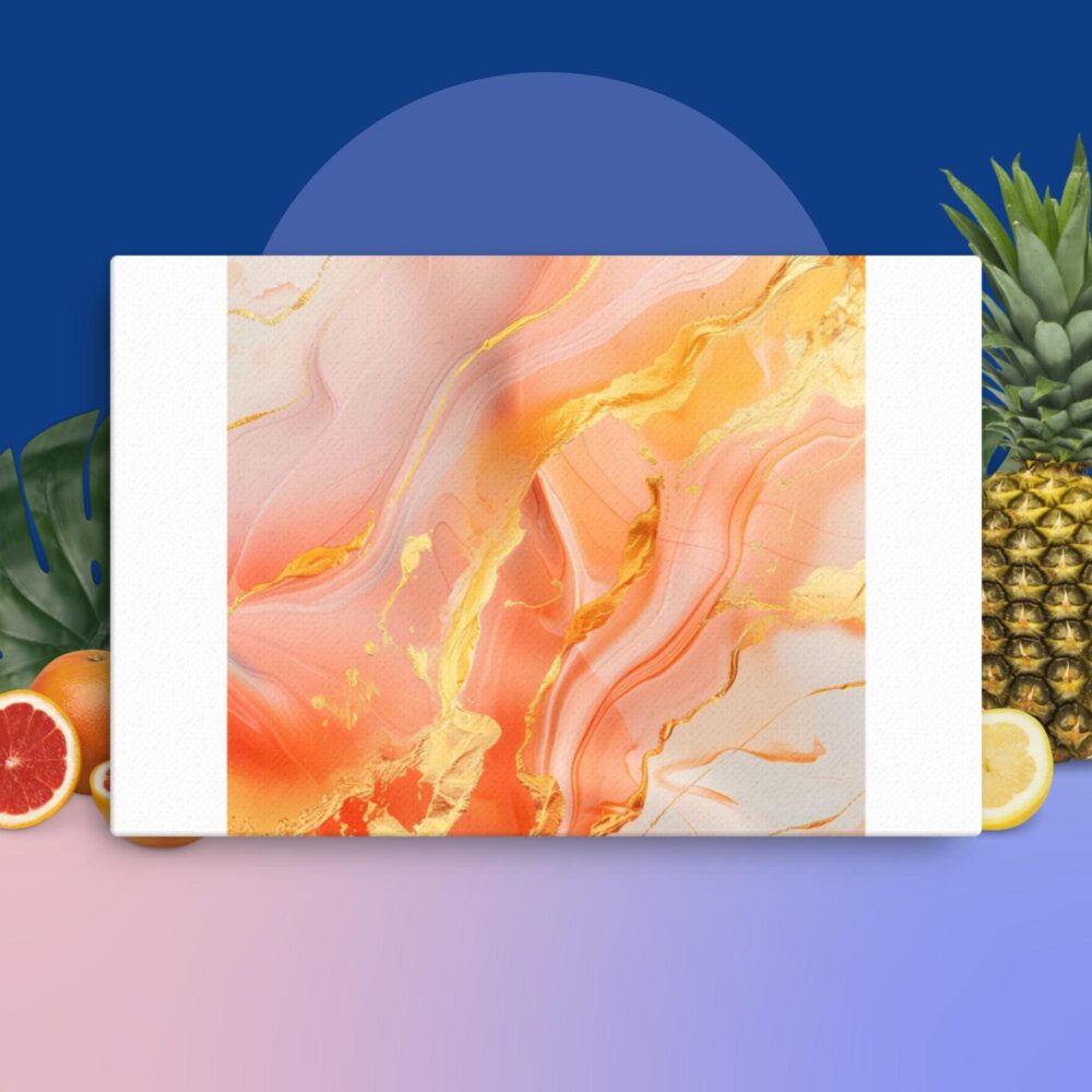 Gold and Orange canvas - Image 13