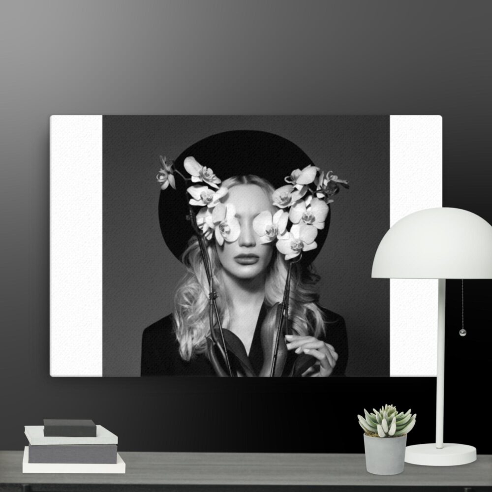 Black White Beauty scene canvas - Image 13