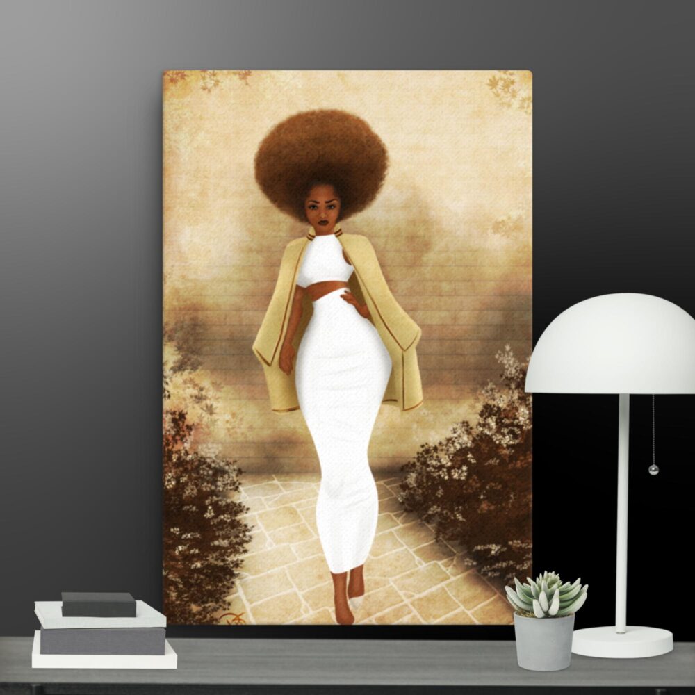Bright afro scene canvas - Image 10