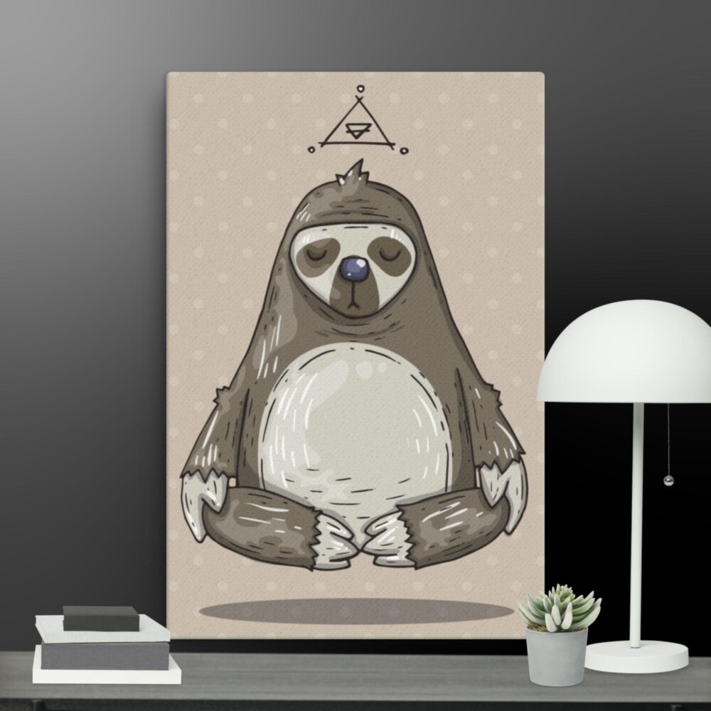 Sleeping sloth canvas - Image 13