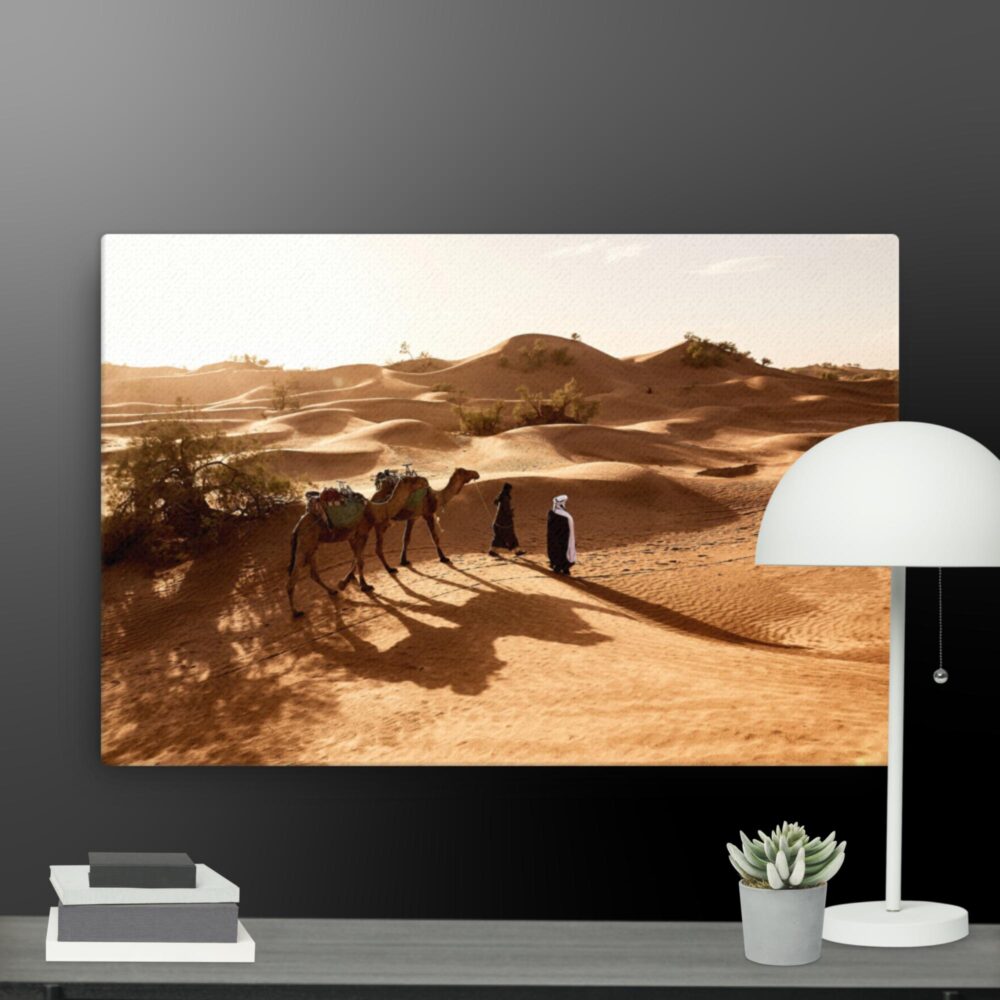 Camel in the desert canvas - Image 13