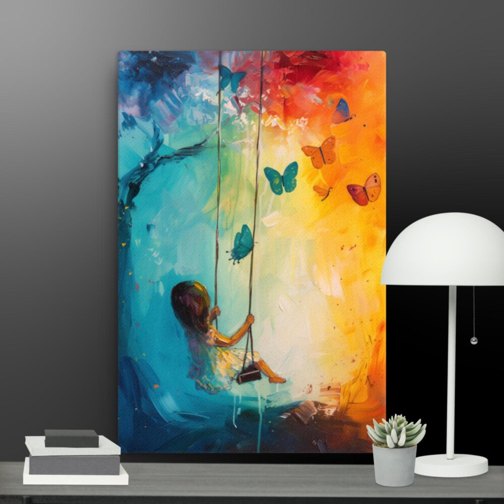 Girl on a swing canvas - Image 11