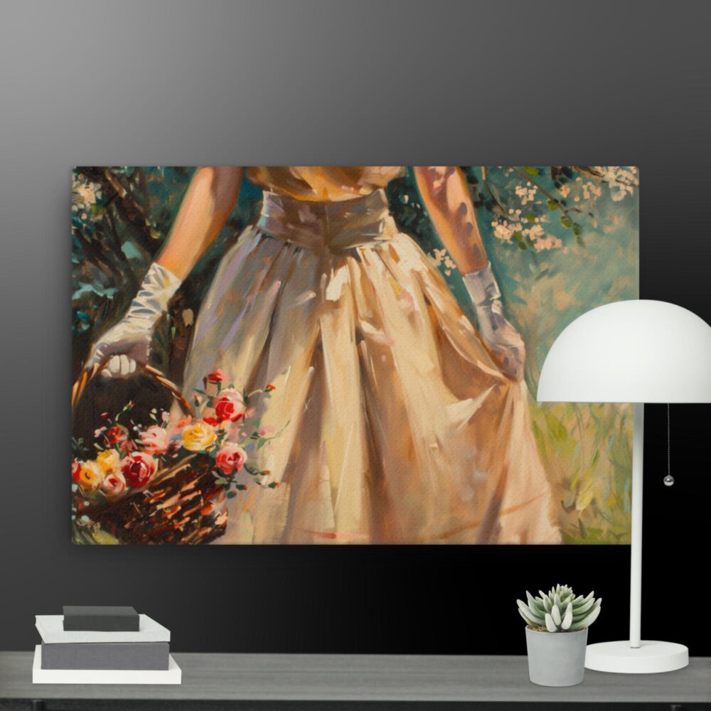 Woman in the garden canvas - Image 13