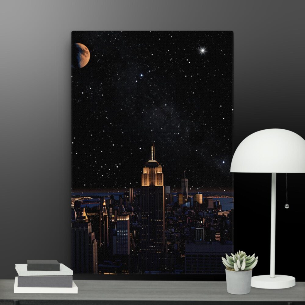 new York at night canvas - Image 13