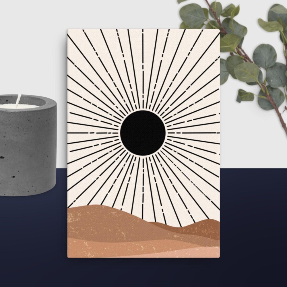 Bohemian black sun canvas - Image 13