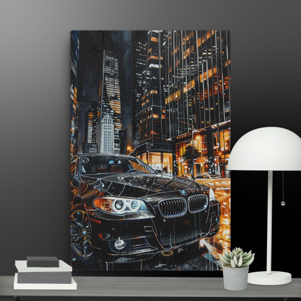 Black BMW Scene canvas - Image 10