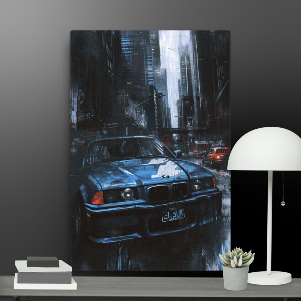 Blue BMW Scene canvas - Image 9