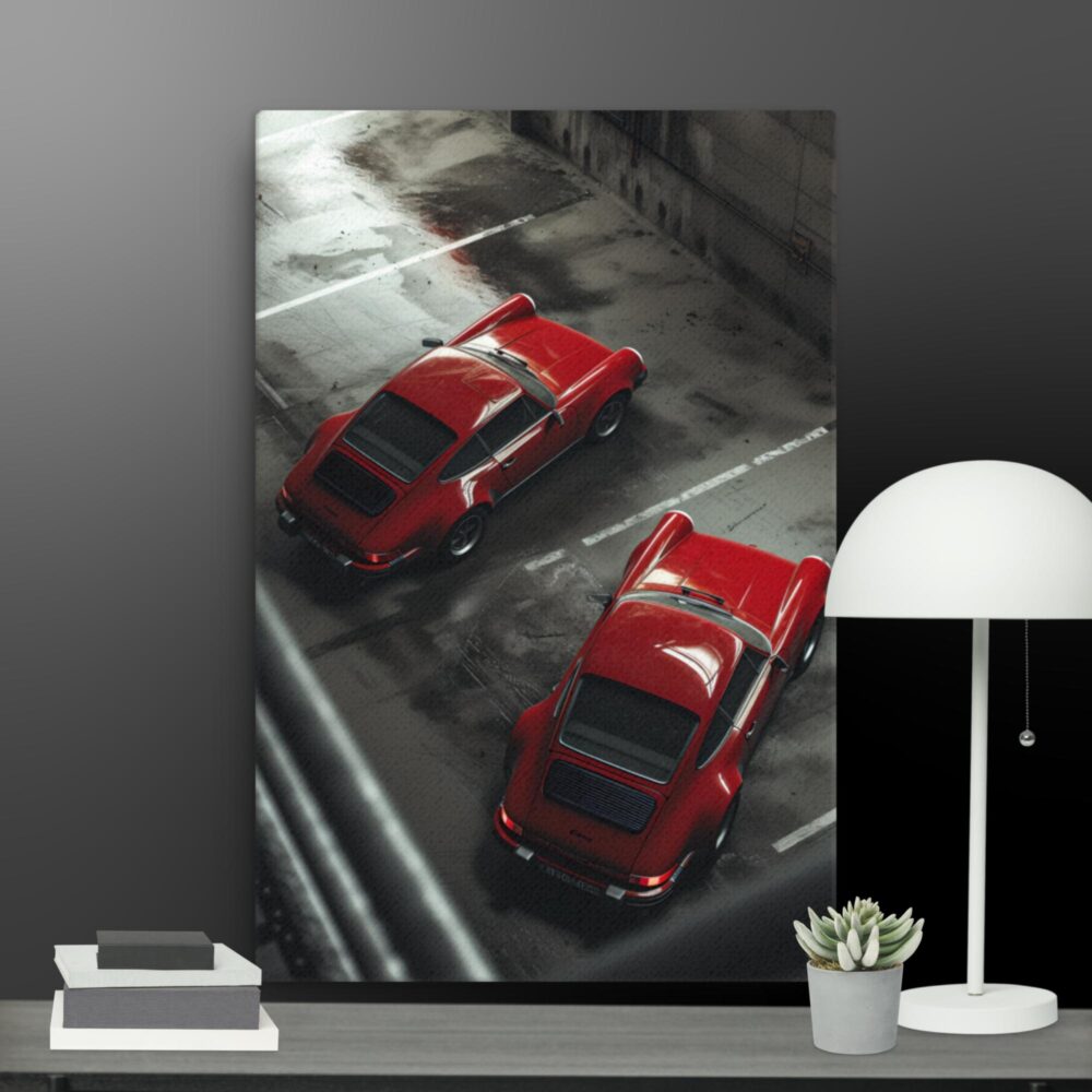 Double red car canvas - Image 9