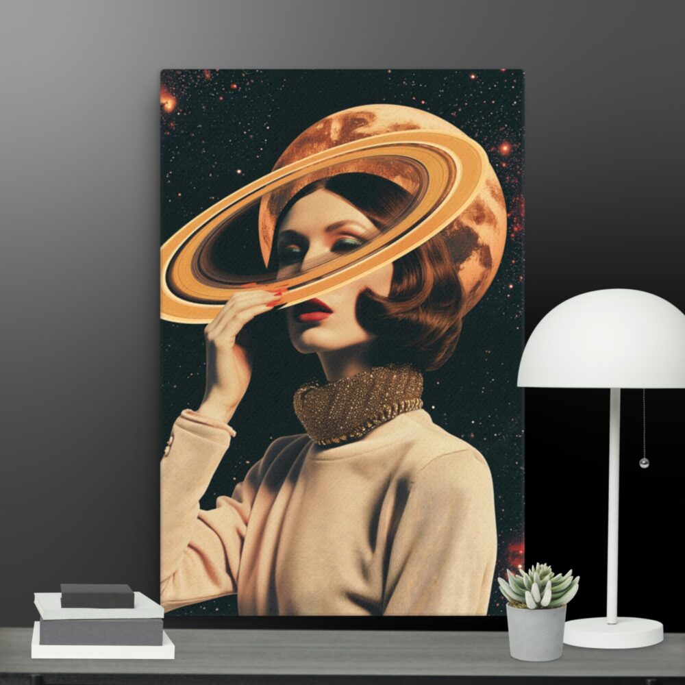 Woman in space canvas - Image 11