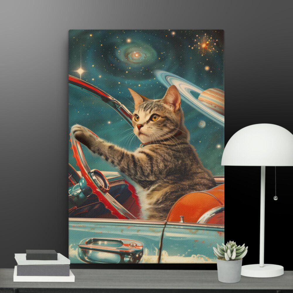 Cat driving canvas - Image 13