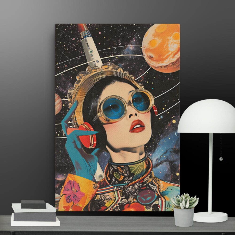 Woman in space canvas - Image 11