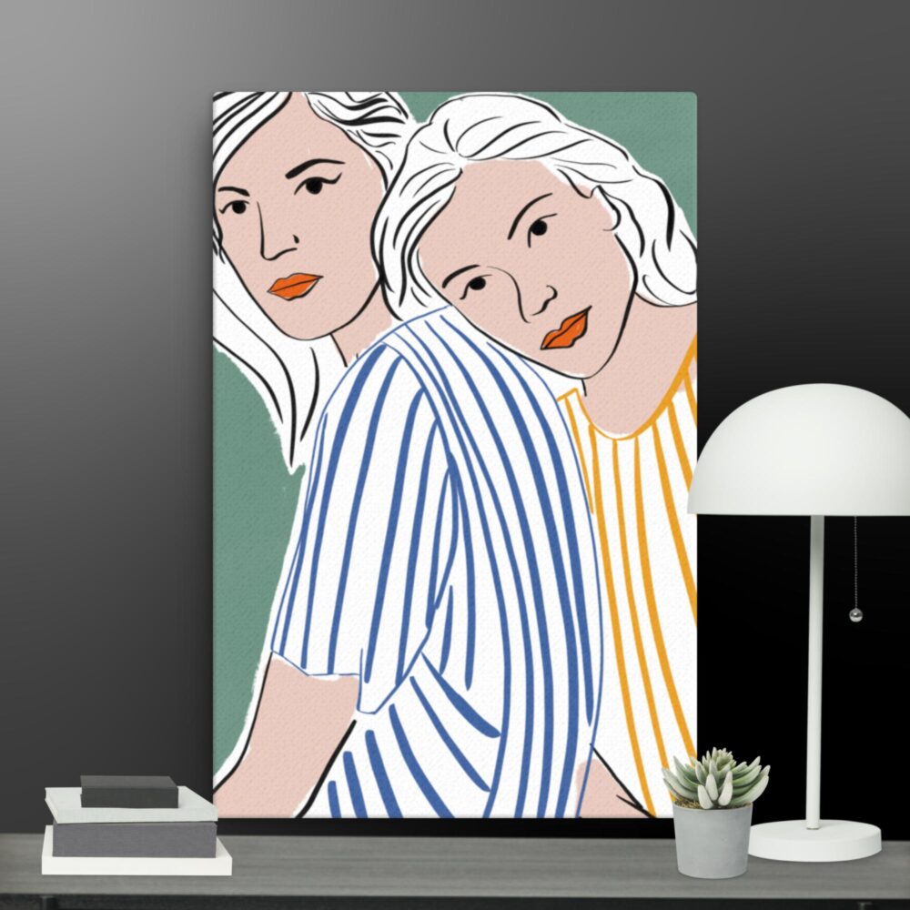 Contemporary sisters canvas - Image 13