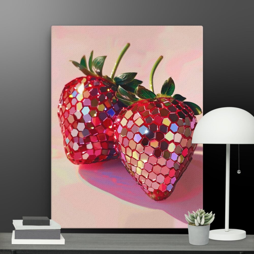 Retro Strawberries canvas - Image 10
