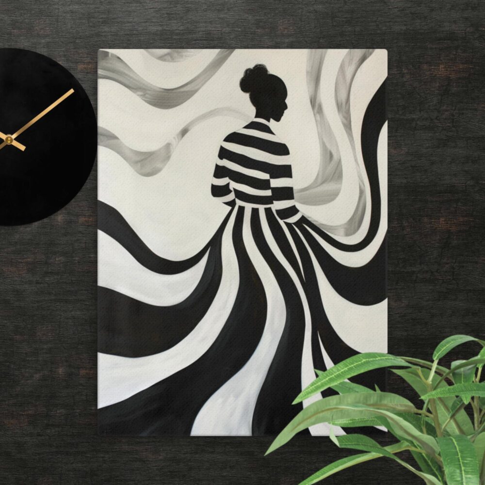 The Black and White Lady canvas - Image 10