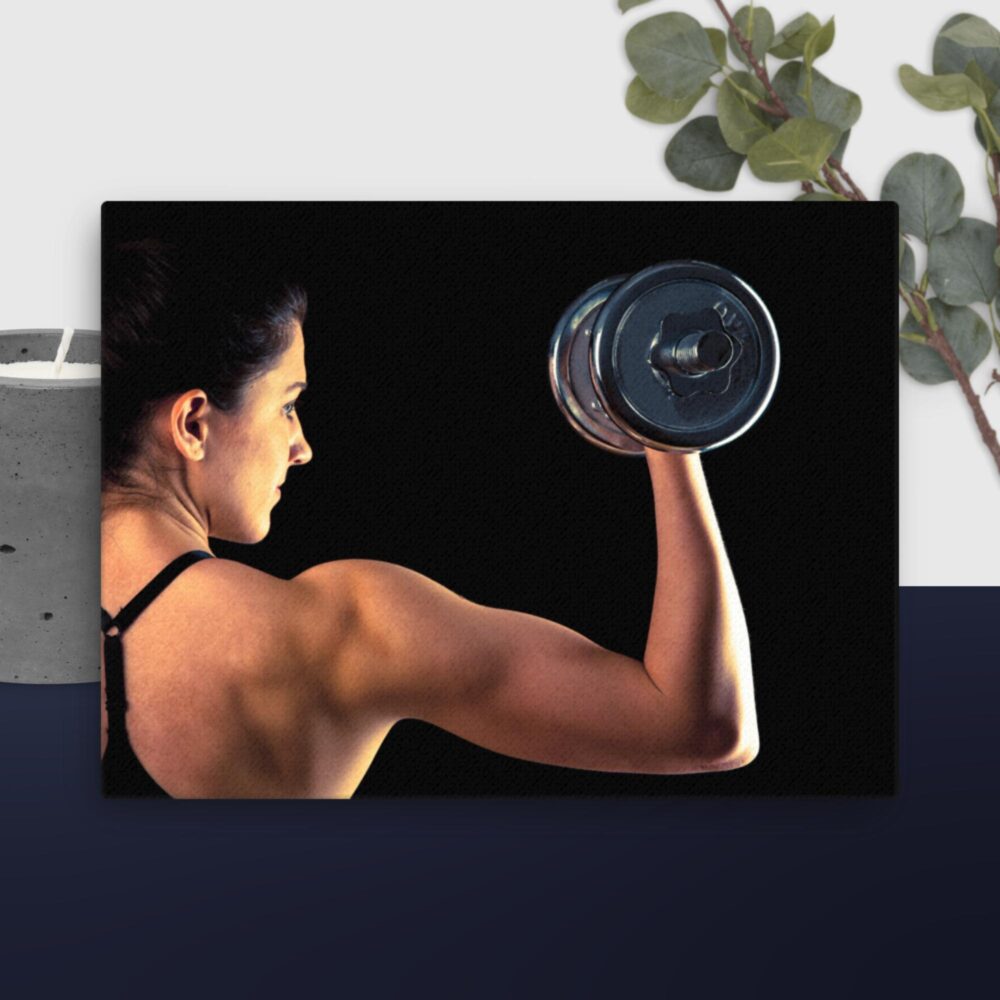 Girl with weights canvas - Image 12