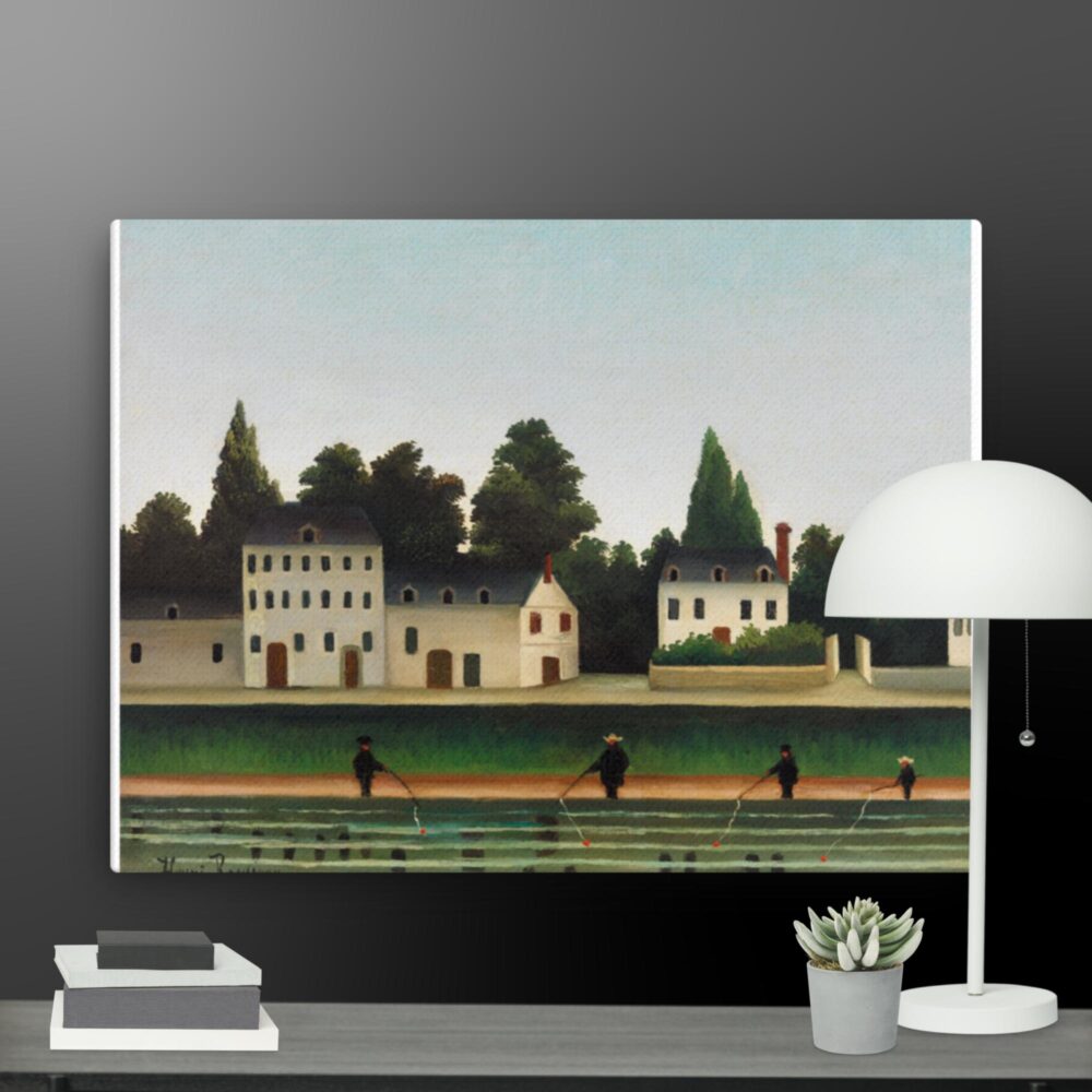 Landscape and four fisherman canvas - Image 12