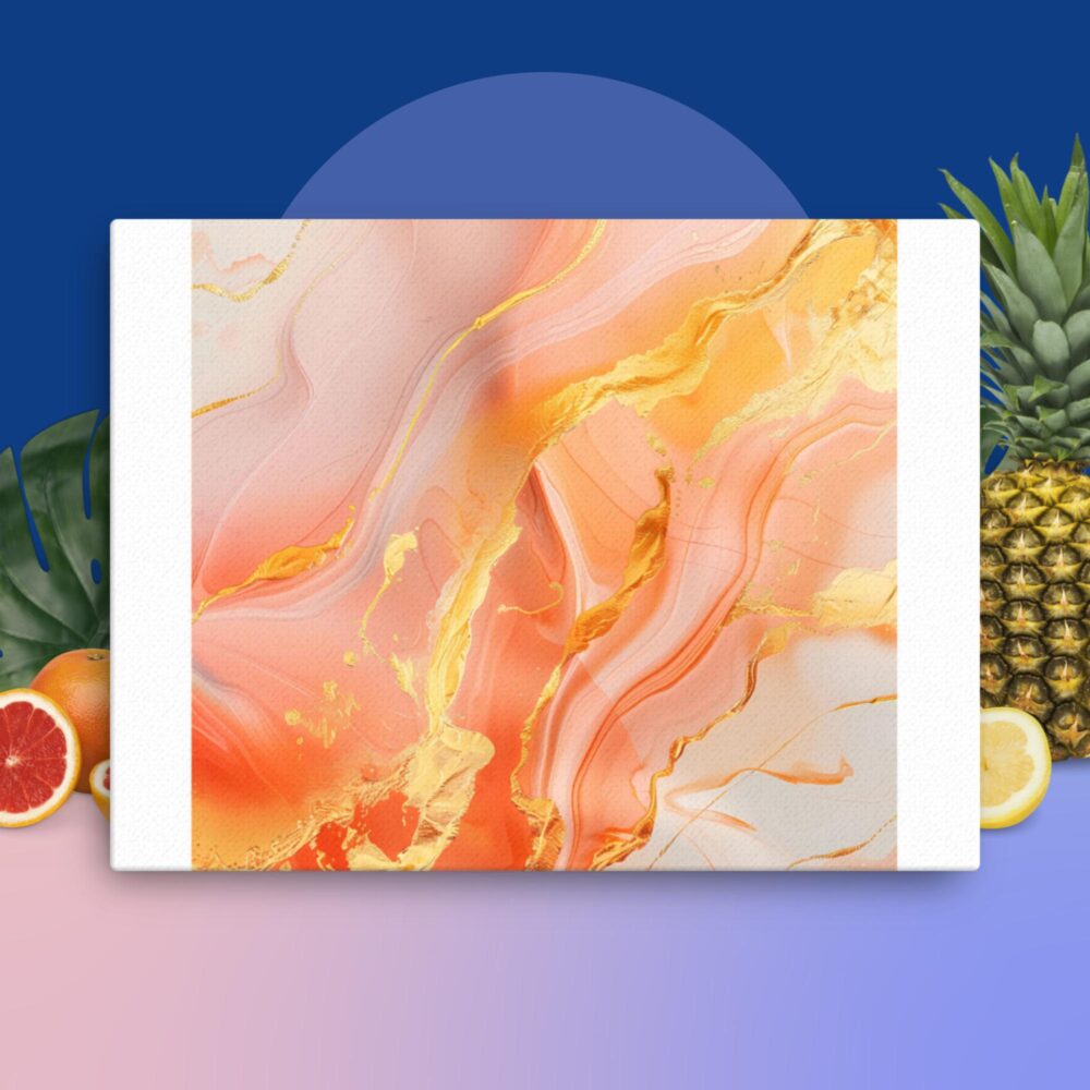 Gold and Orange canvas - Image 12